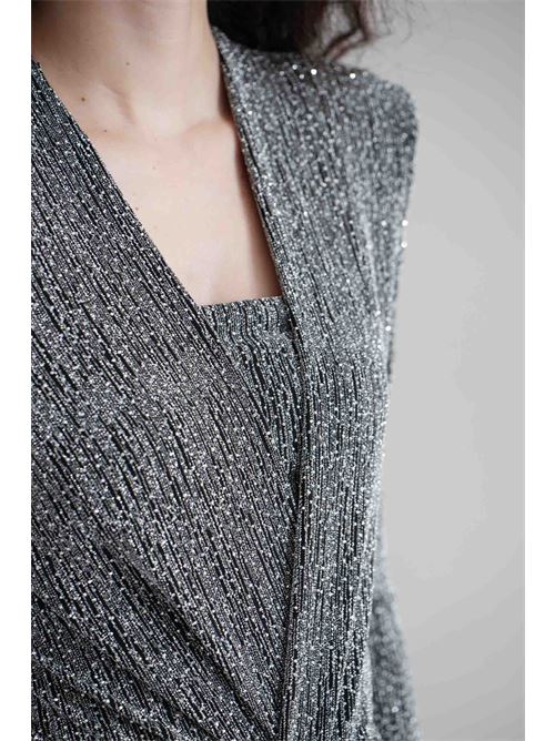 Abito laminato Simona Corsellini | A25CEAB10201NERO/ARGENTO